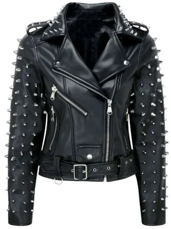 Billie-Eilish-Studded-Black-Studde-Leather-Jacket