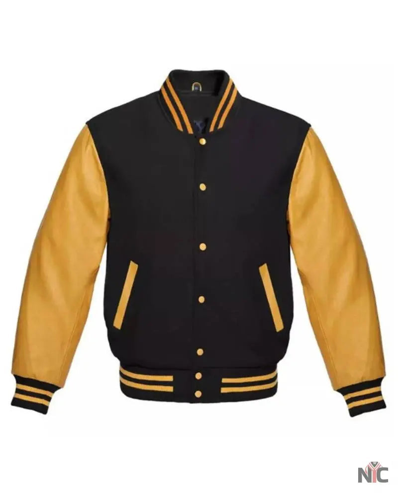 Black And Gold Varsity Jacket The Urban Hawk