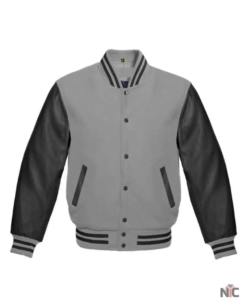 Black And Gray Varsity Jacket The Urban Hawk