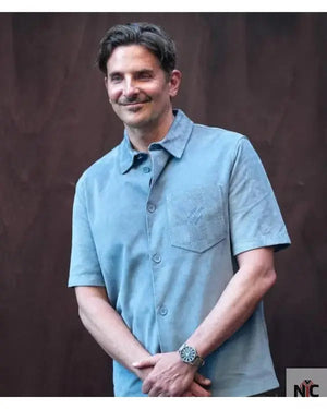 Bradley Cooper Paris Fashion Week Blue Shirt The Urban Hawk