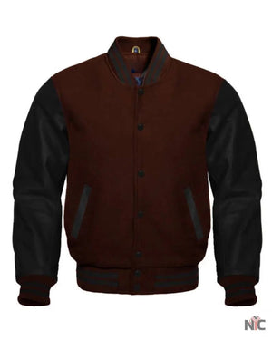 Brown And Black Varsity Jacket The Urban Hawk