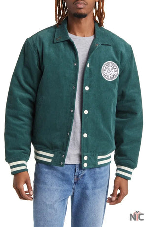 Dark Seas Cotton Corduroy Varsity Jacket The Urban Hawk