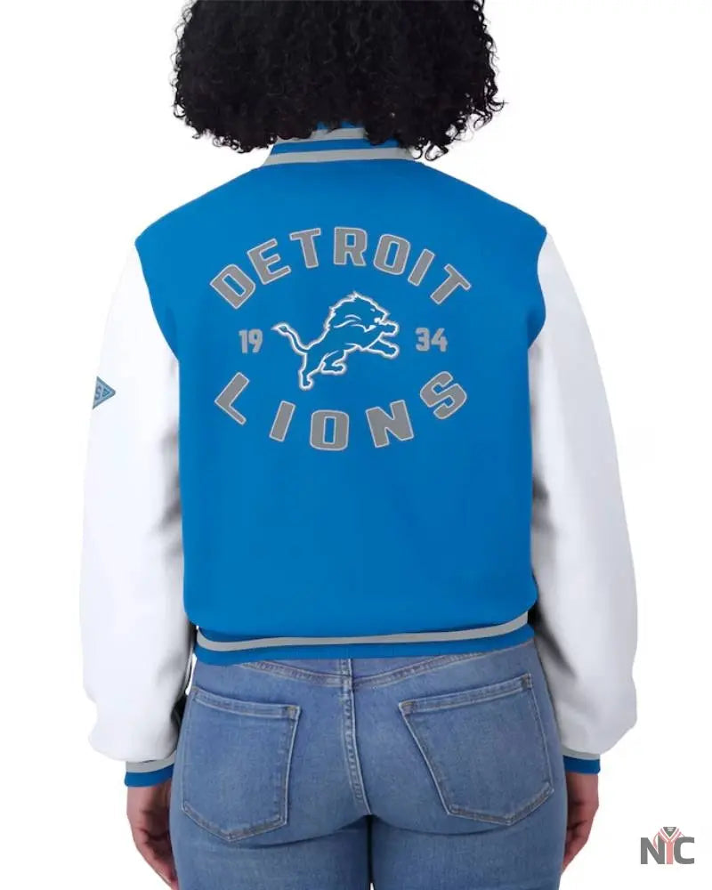 Detroit Lions Women’s Varsity Full-Zip Jacket The Urban Hawk