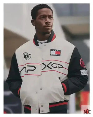 F1 Movie Damson Idris x APXGP Racing Varsity Jacket The Urban Hawk