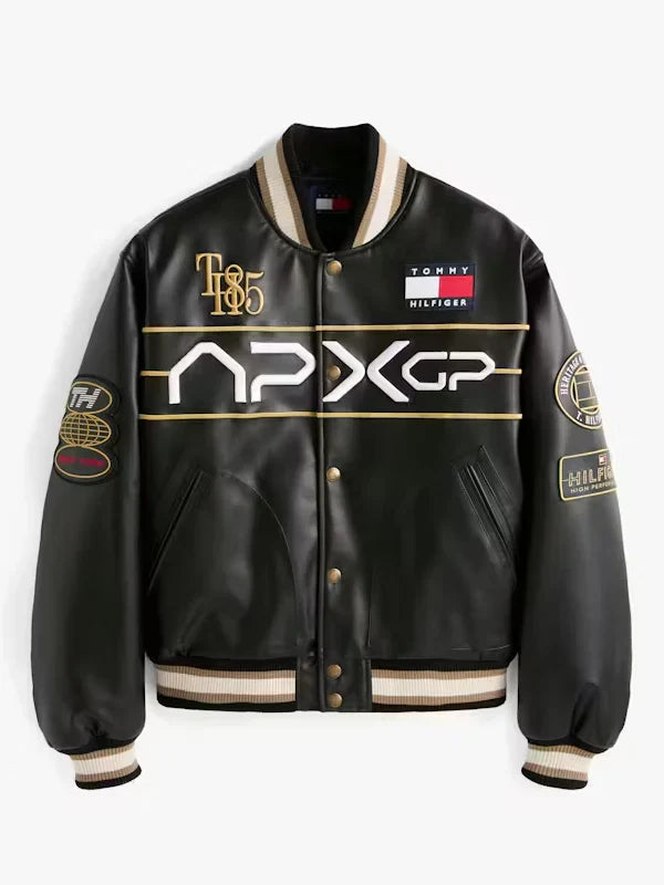 F1-Movie-Racing-Tommy-Hilfiger-Black-Varsity-Jacket