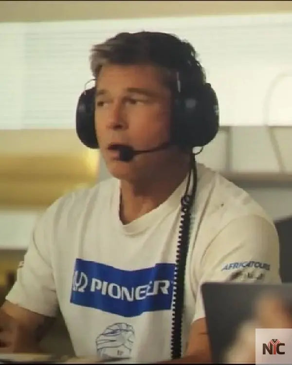 F1 The Movie 2025 Brad Pitt White T-shirt The Urban Hawk