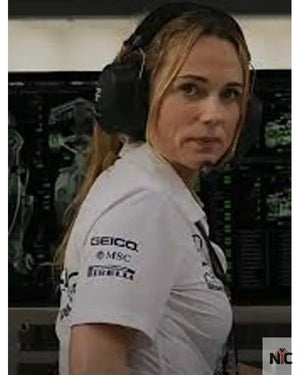 F1 The Movie Kerry Condon White Polo Shirt The Urban Hawk