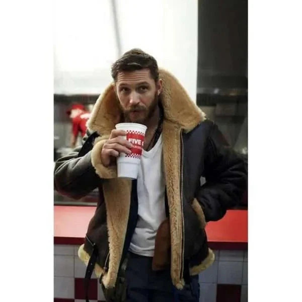 Dunkirk Tom Hardy Farrier Shearling Jacket USA Jackets