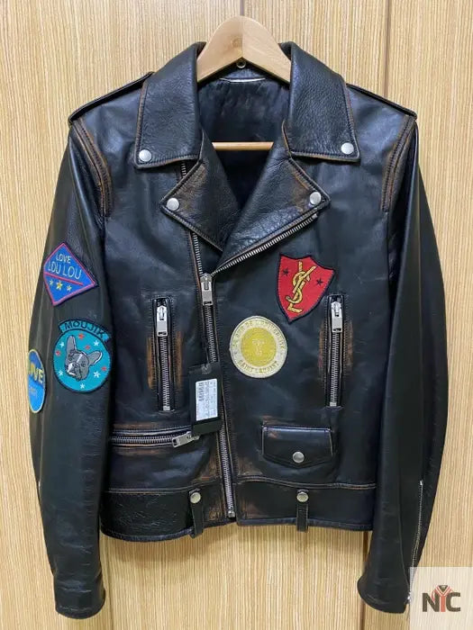 G Eazy Saint Laurent Paris Vintage Calf Leather Jacket The Urban Hawk