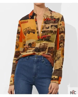 Good Morning America Savannah Chrisley Brown Printed Shirt The Urban Hawk