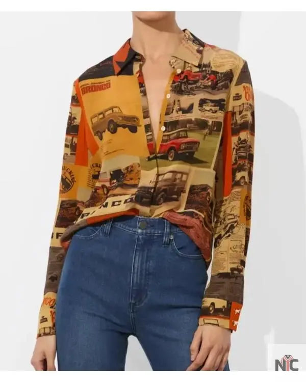 Good Morning America Savannah Chrisley Brown Printed Shirt The Urban Hawk