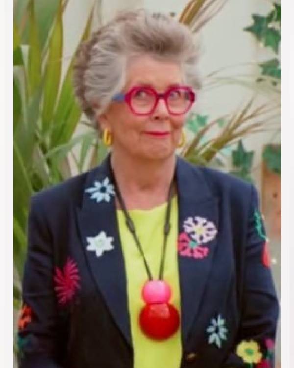Great British Bake Off Prue Leith Floral Print Blazer USA Jackets