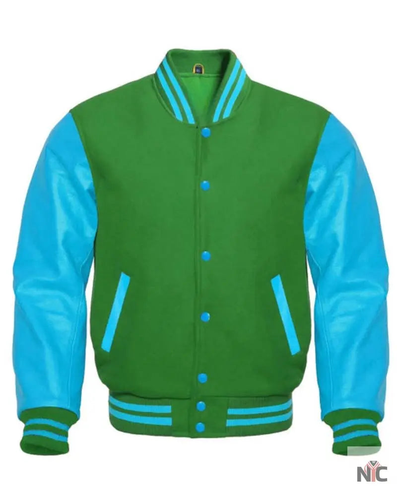 Green & Blue Varsity Jacket The Urban Hawk