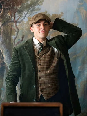 
 Hero Fiennes Young Sherlock 2026 Tiffin Green  Blazer