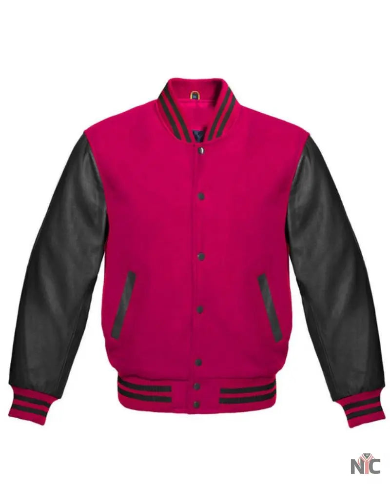 Hot Pink & Black Varsity Jacket The Urban Hawk