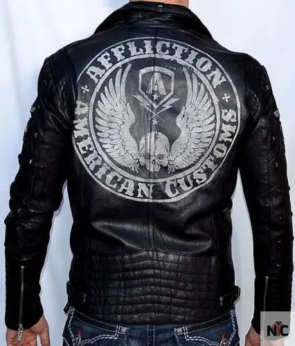 КОЖАНАЯ КУРТКА AFFLICTION AMERICAN REBORN JACKET The Urban Hawk