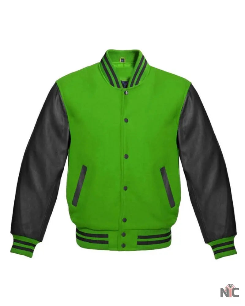 Kelly Green And Black Varsity Jacket The Urban Hawk