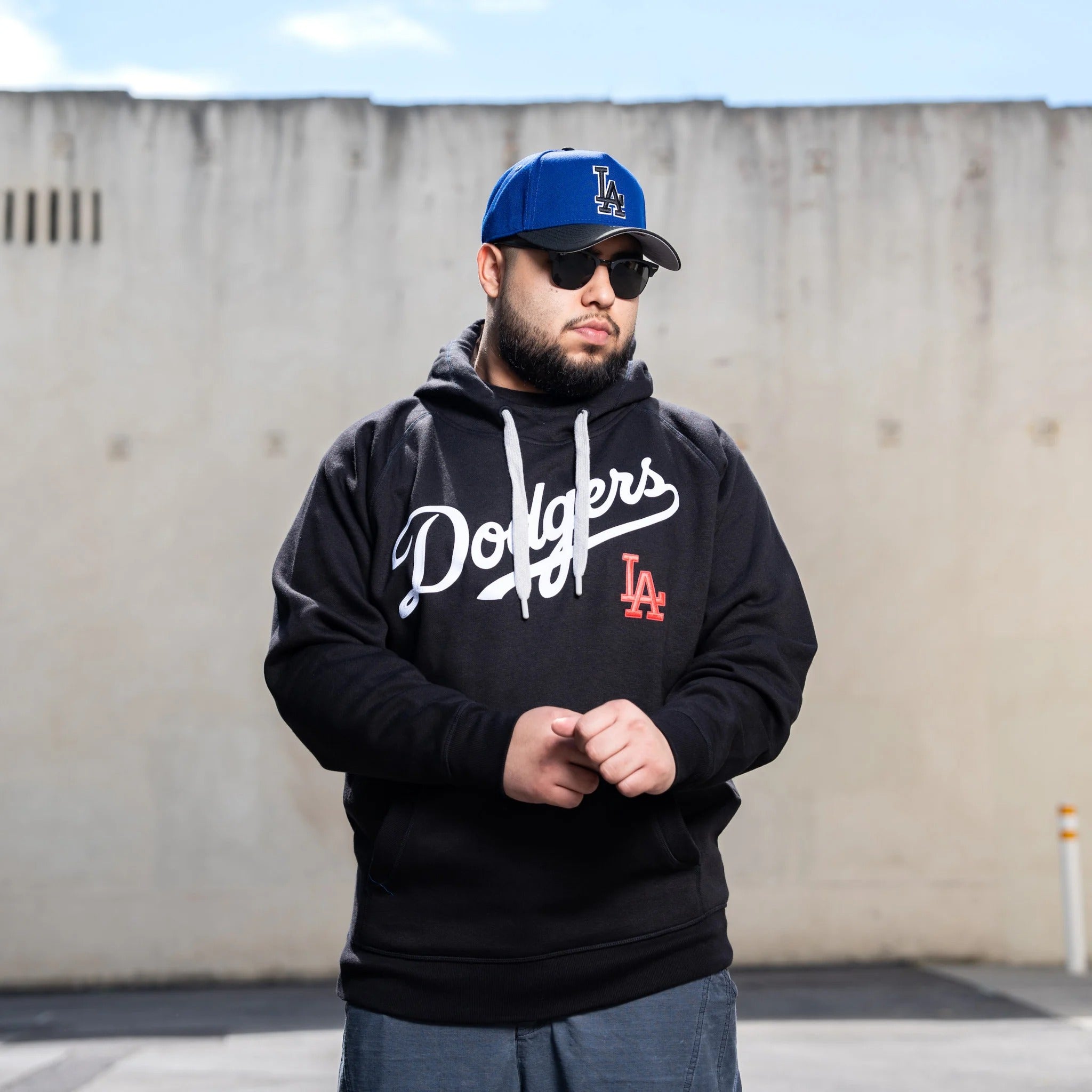 LA Dodgers Pullover Hoodie Black