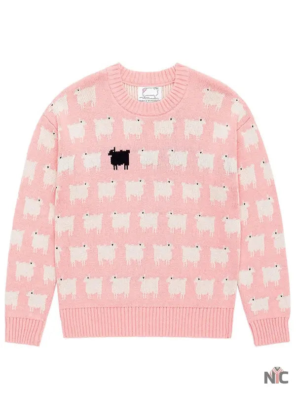 Lady Diana Pink Sheep Sweater The Urban Hawk