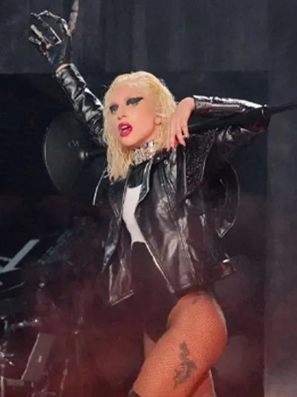 Lady Gaga The Chromatica Ball Black Leather Jacket