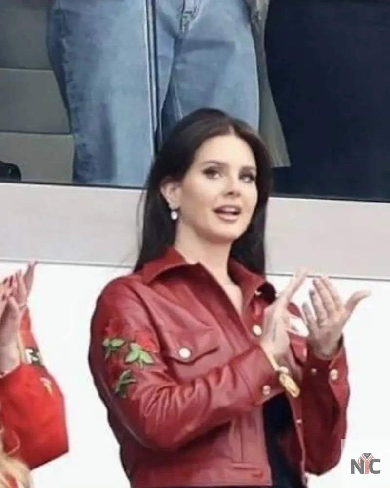 Lana Del Rey Super Bowl LVIII Red Jacket The Urban Hawk