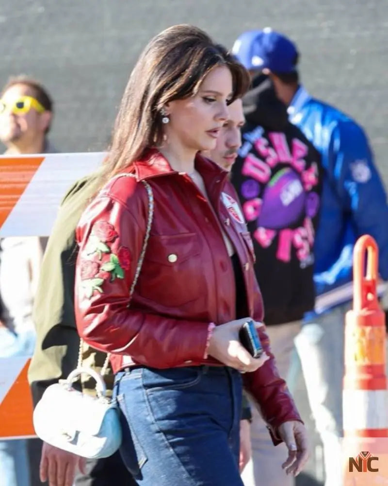 Lana Del Rey Super Bowl LVIII Red Jacket The Urban Hawk
