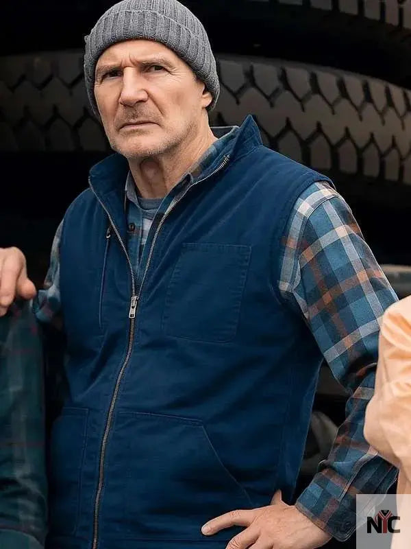 Liam Neeson Ice Road Vengeance 2025 Blue Vest The Urban Hawk