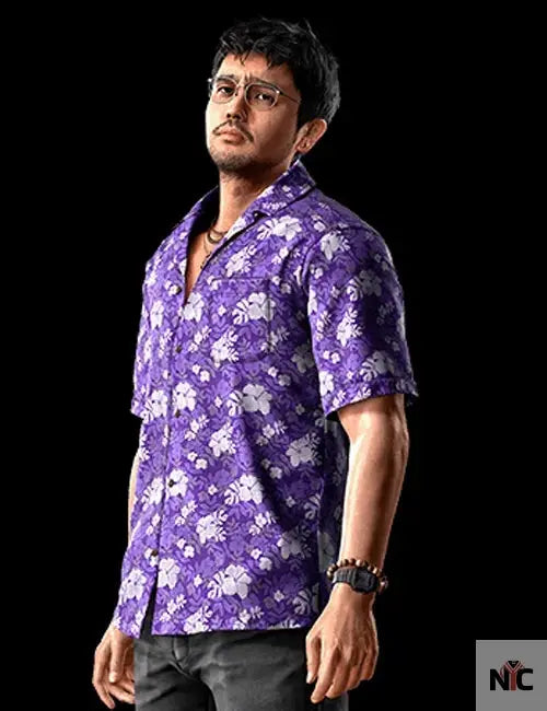 Like A Dragon Infinite Wealth Eric Tomizawa Purple Shirt The Urban Hawk