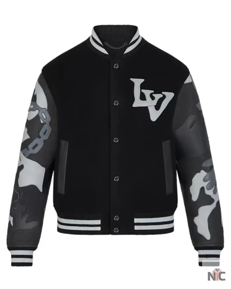 Louis Vuitton Chains Camo Varsity Jacket The Urban Hawk