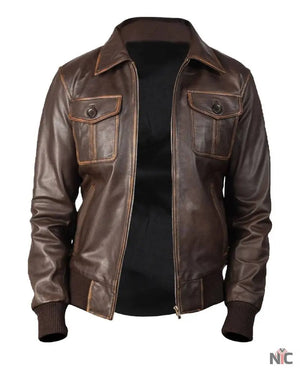 Luis Bomber Leather Jacket The Urban Hawk
