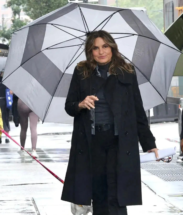 Mariska Hargitay Law And Order SVU S27 Black Coat USA Jackets