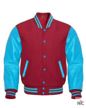 Maroon And Blue Varsity Letterman Jacket The Urban Hawk