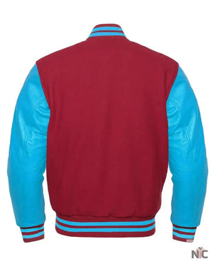 Maroon And Blue Varsity Letterman Jacket The Urban Hawk