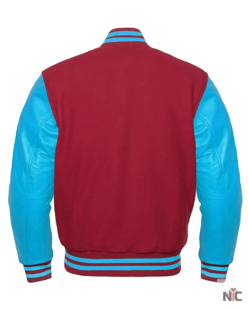 Maroon And Blue Varsity Letterman Jacket The Urban Hawk