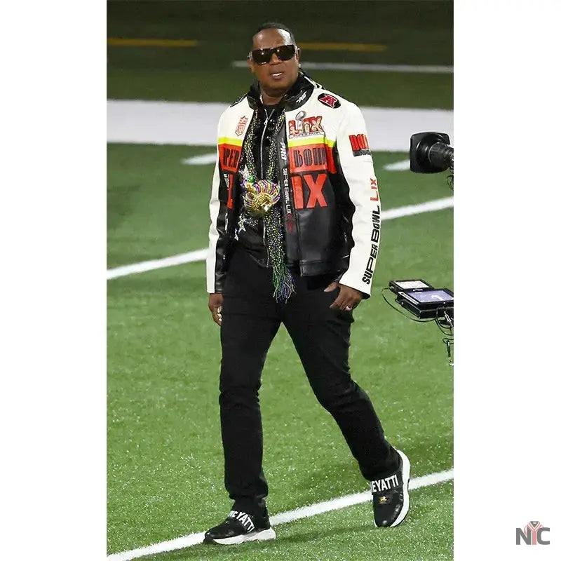Master P Super Bowl 2025 Leather Jacket The Urban Hawk