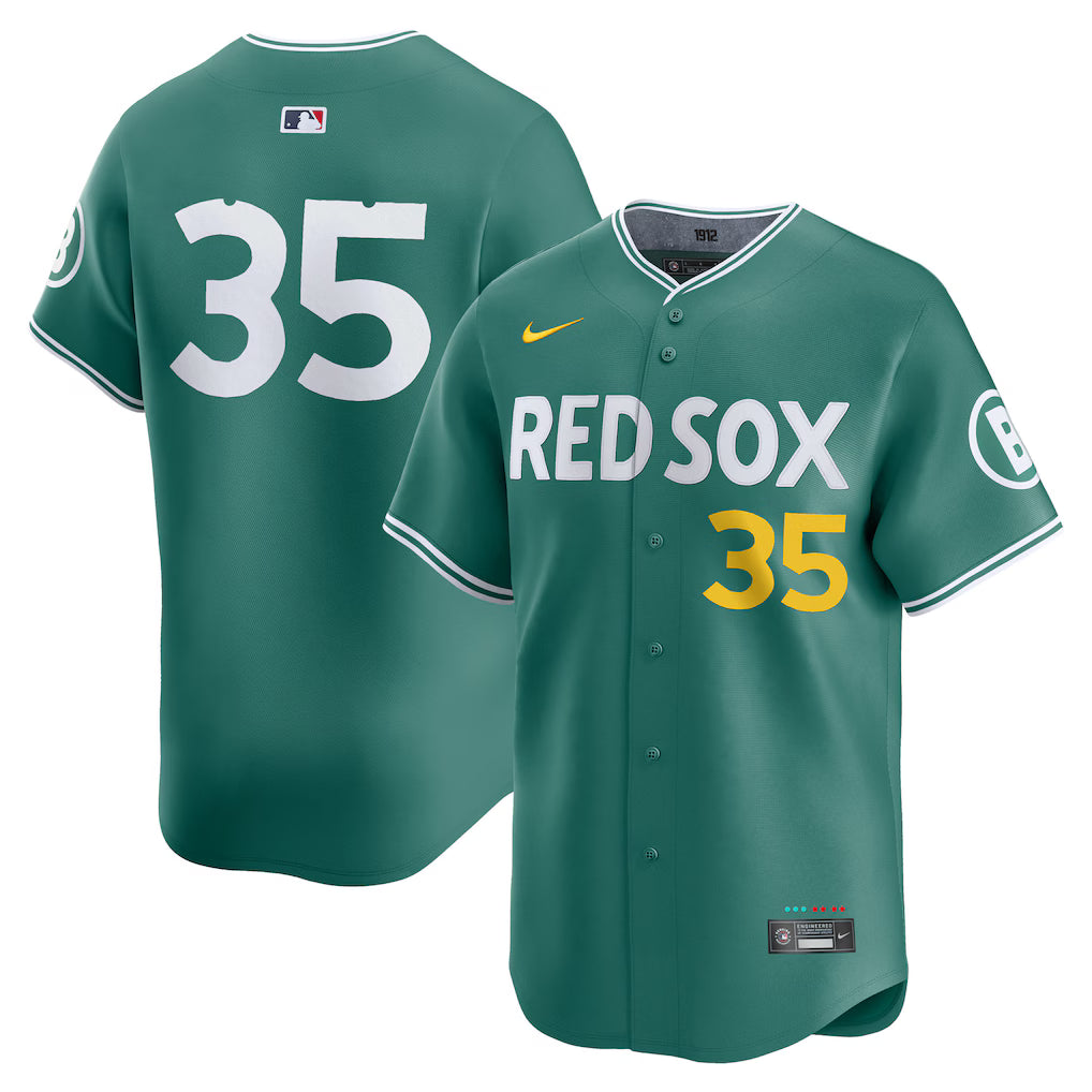 Men’s Boston Red Sox Garrett Crochet Nike Green 2025 Jersey The Urban Hawk