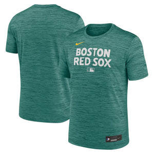 Men’s Boston Red Sox Nike Green 2025 Velocity T-Shirt The Urban Hawk