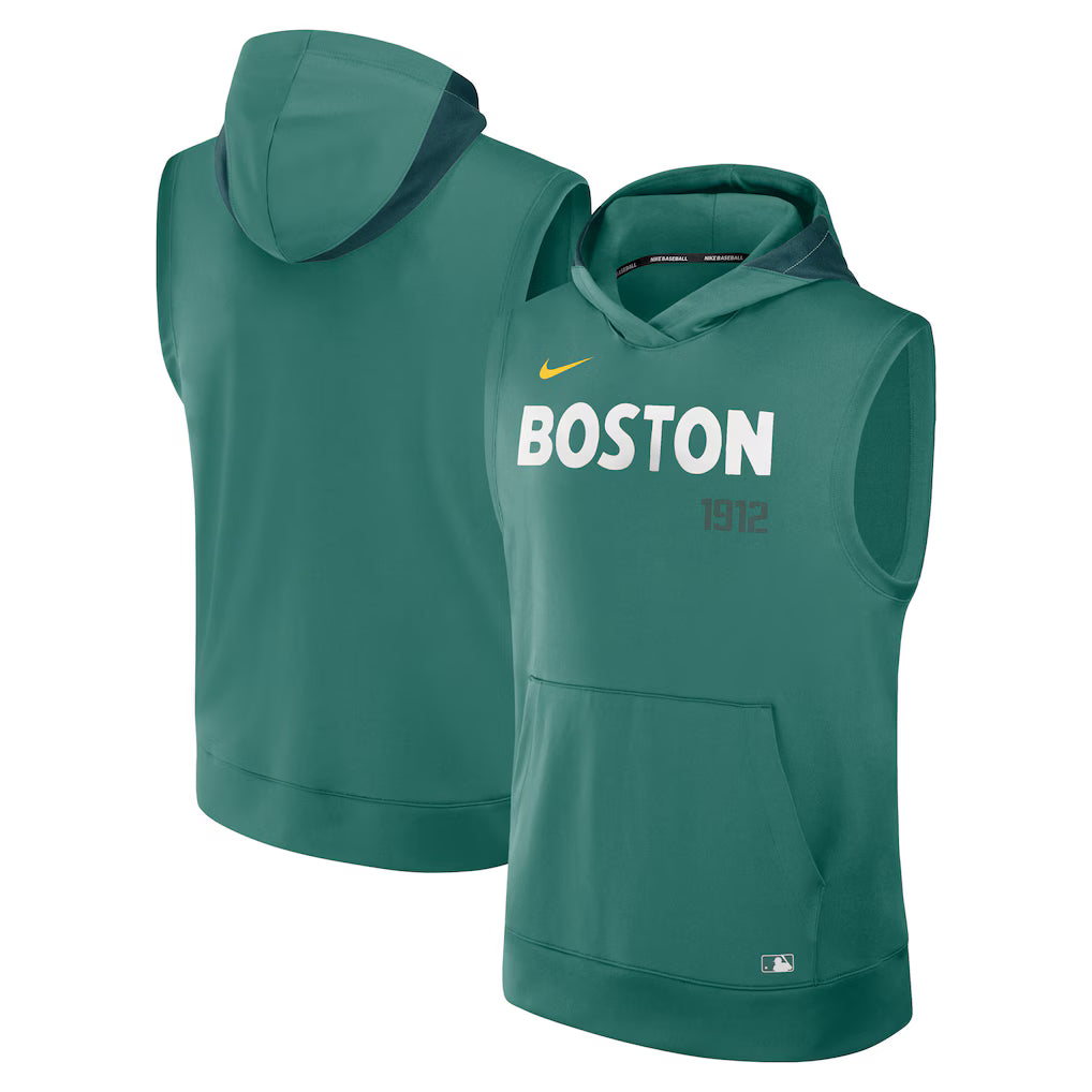 Men’s Boston Red Sox Nike Green Sleeveless Pullover Hoodie The Urban Hawk