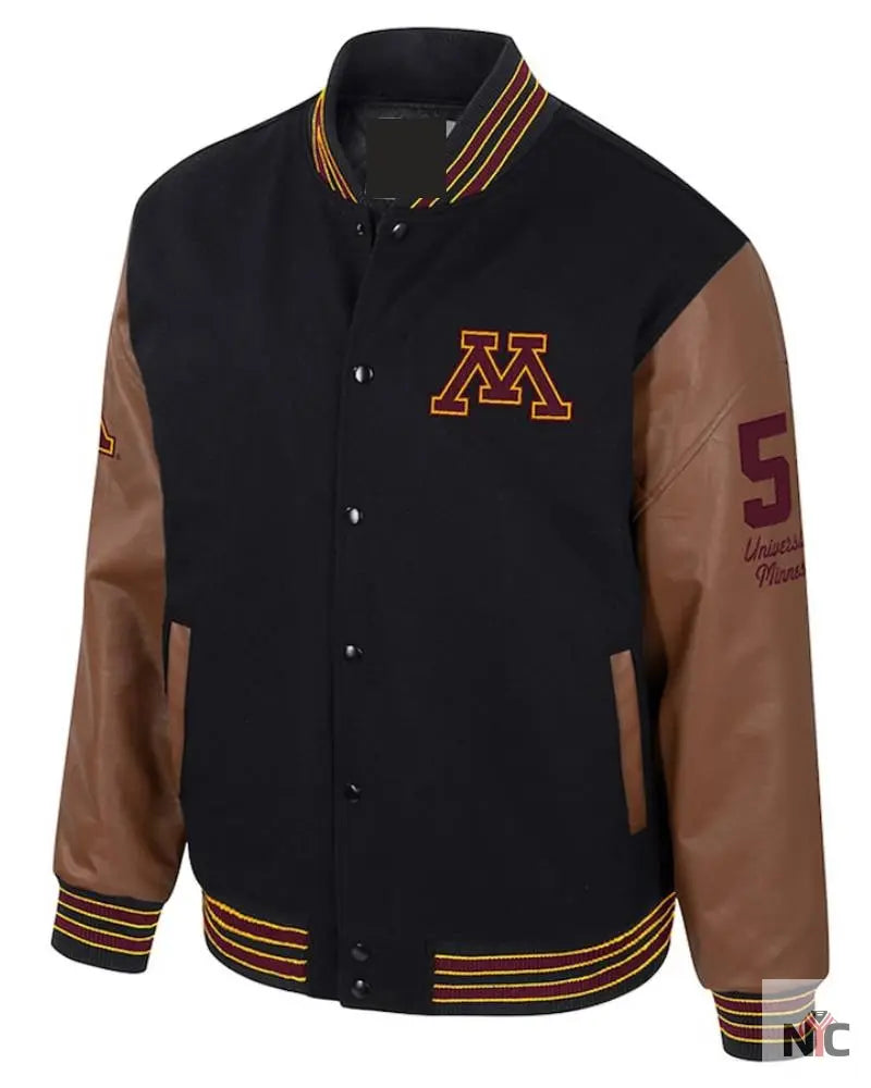 Men’s Letterman Full-Snap Varsity Jacket The Urban Hawk