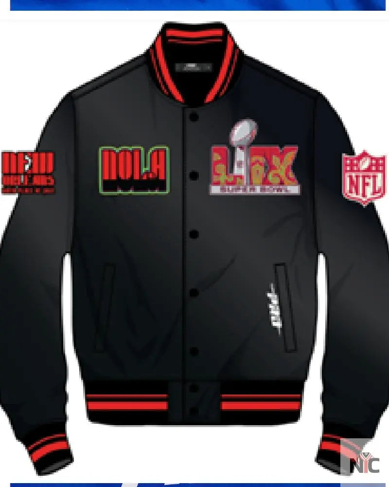 Men’s Pro Standard Black Super Bowl LIX 59 Rib Sublimated Satin Jacket The Urban Hawk