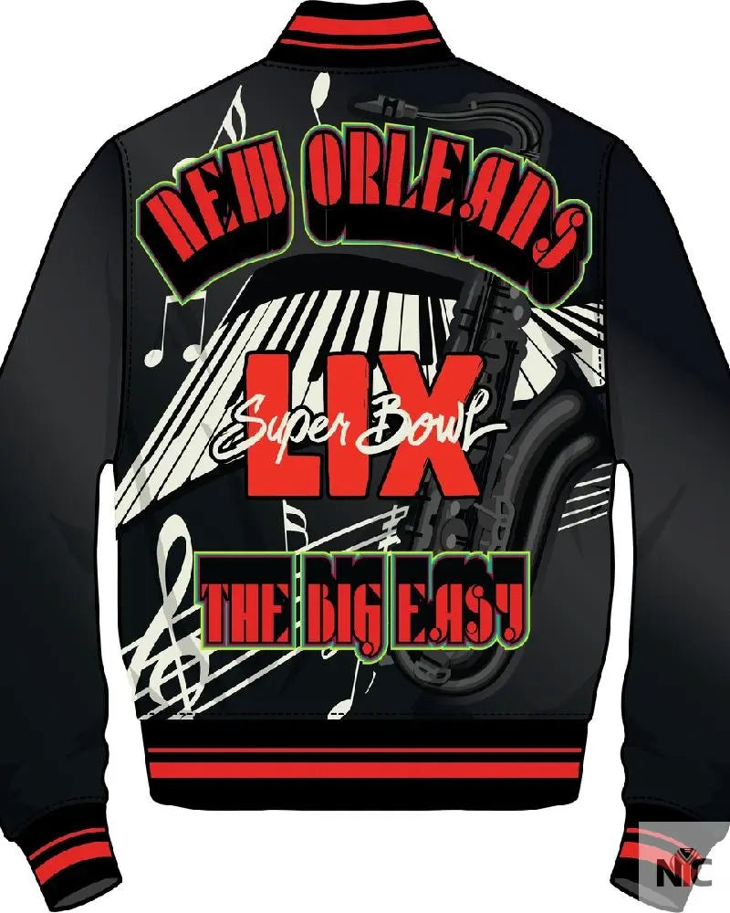 Men’s Pro Standard Black Super Bowl LIX 59 Rib Sublimated Satin Jacket The Urban Hawk