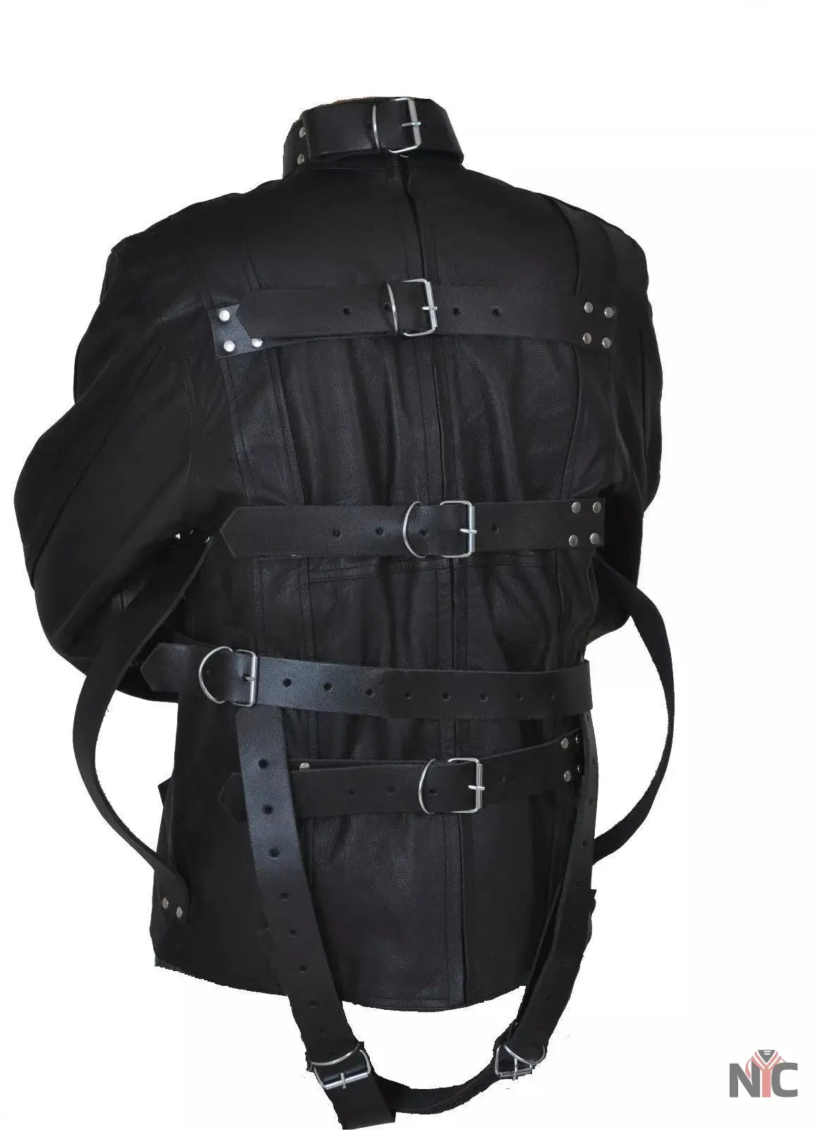 Men’s Real Heavy Duty Leather Straight Jacket The Urban Hawk