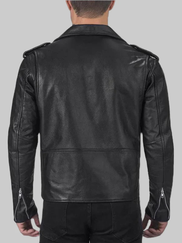 Mens-Brando-Black-Biker-Leather-Jacket-Back