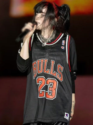 Billie Eilish Black & Red Jersey NYC Jackets