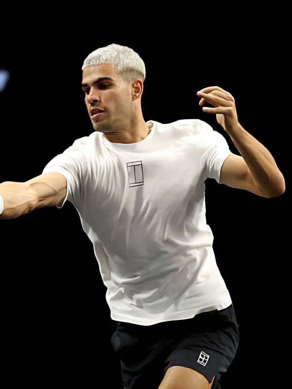 Carlos Alcaraz Team Europe 2025 Laver Cup White T-Shirt USA Jackets