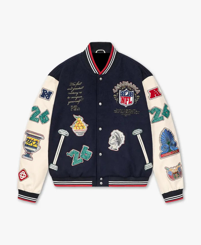 NFL Paris Game Leather Varsity Jacket