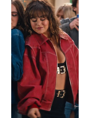 off-campus-s01-mika-abdalla-red-bomber-jacket