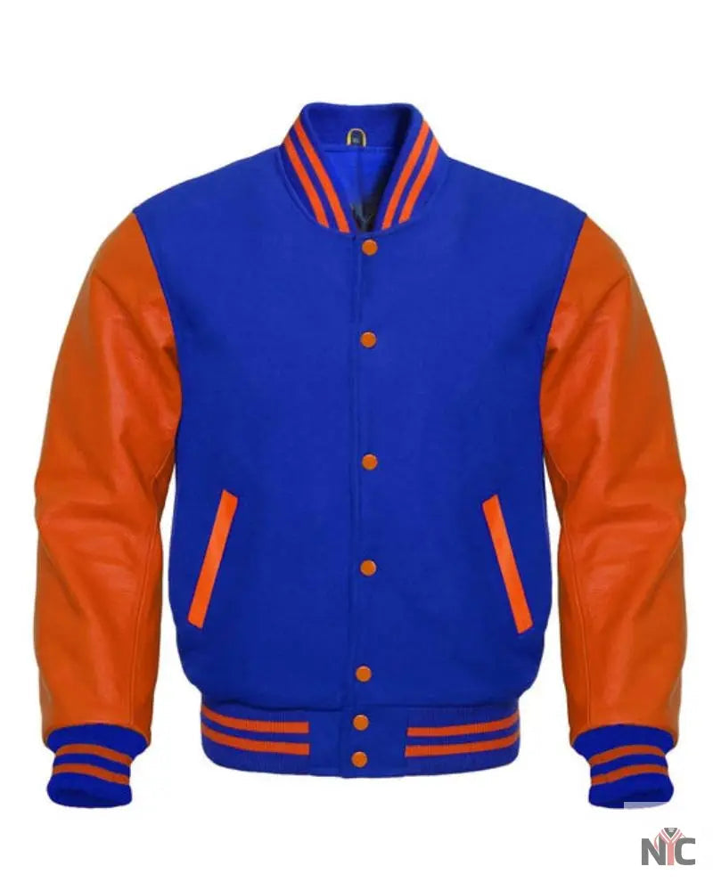 Orange And Blue Varsity Jacket The Urban Hawk