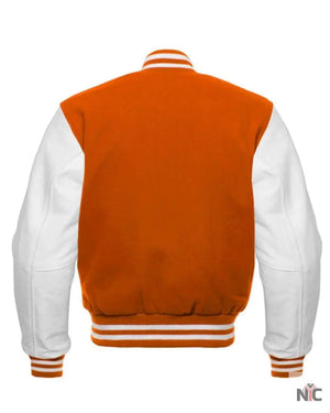 Orange And White Varsity Jacket The Urban Hawk