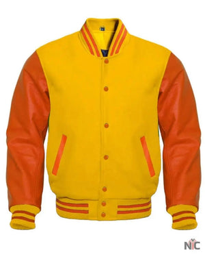 Orange And Yellow Varsity Jacket The Urban Hawk